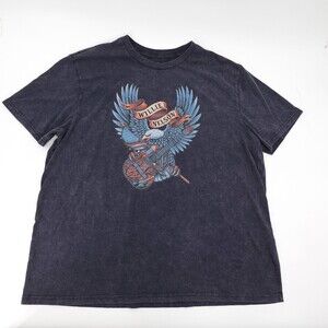 Willie Nelson T-Shirt Mens XXL blue Graphic Eagle Guitar Country Music Band Tee